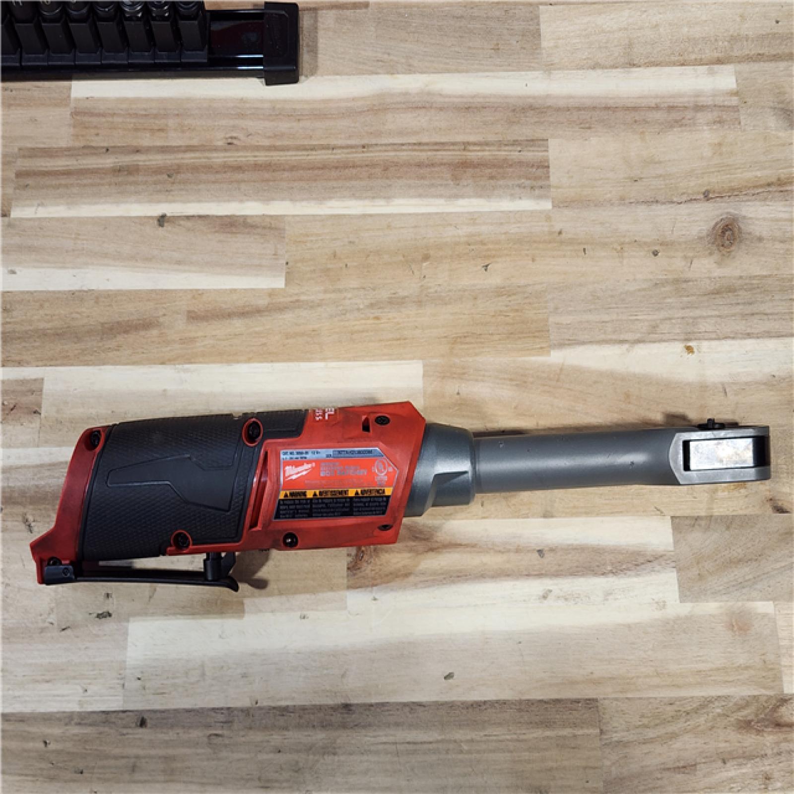 HOUSTON LOCATION - AS-IS Milwaukee FUEL INSIDER 12V Lithium-Ion Brushless Cordless 1/4 in. - 3/8 in. Extended Reach Box Ratchet (Tool-Only)