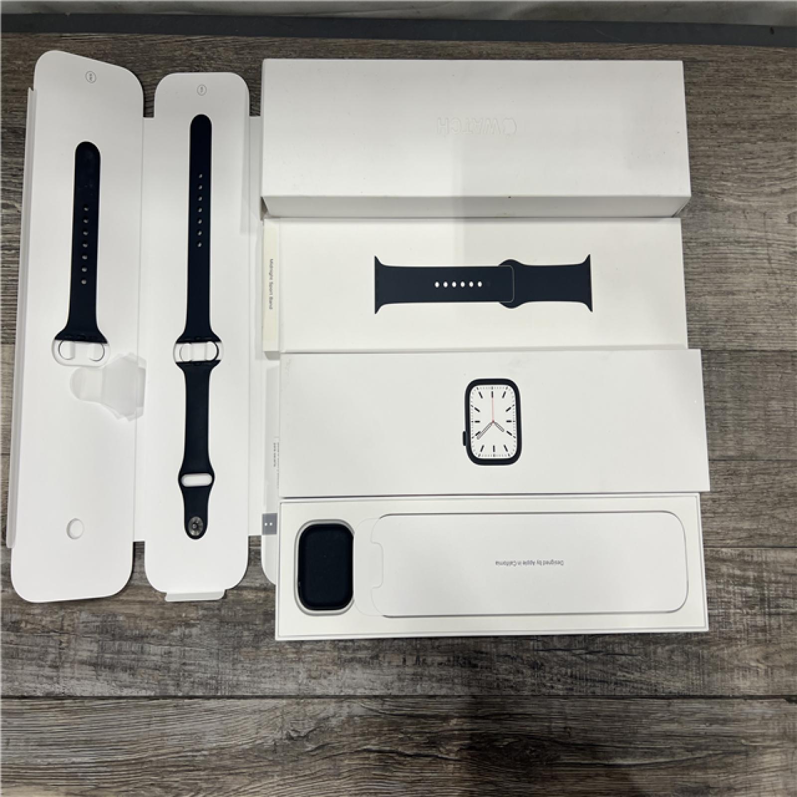 AS-IS Apple Watch Series 7 (GPS) 41mm Aluminum Case with Midnight Sport Band - Midnight