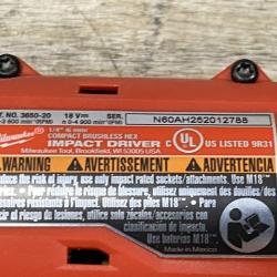 AS-IS Milwaukee 18V Lithium-Ion Brushless Cordless Compact Drill/Impact Combo Kit