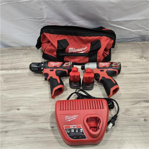 LIKE NEW! - Milwaukee 12V Cordless Drill Driver/Impact Driver Combo Kit