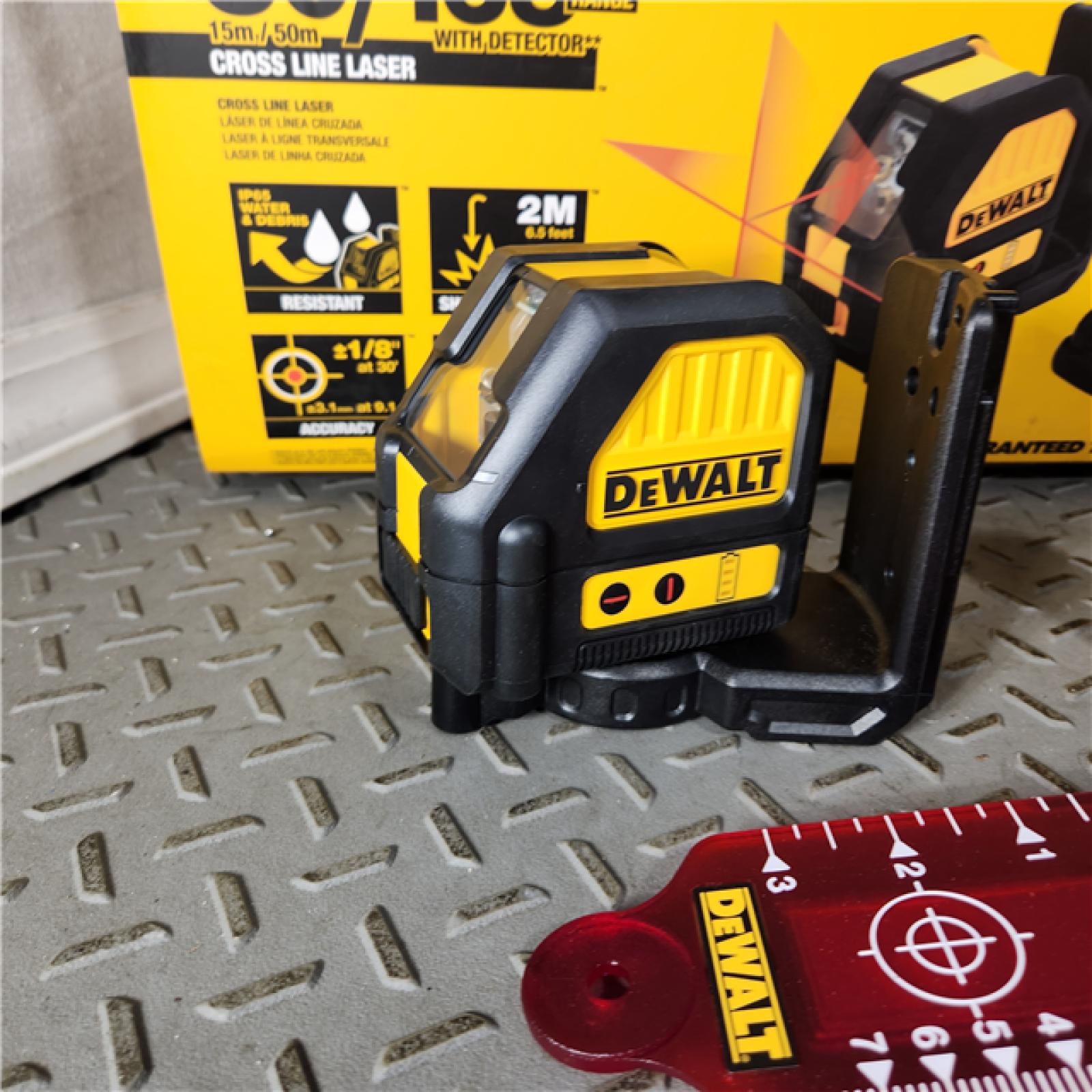 Houston Location - AS-IS Dewalt-DW088LR 12 V Red Cross Line Laser - Appears IN NEW Condition