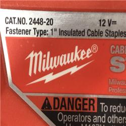 AS-IS Milwaukee 12-Volt Lithium-Ion Cordless Cable Stapler (Tool-Only)