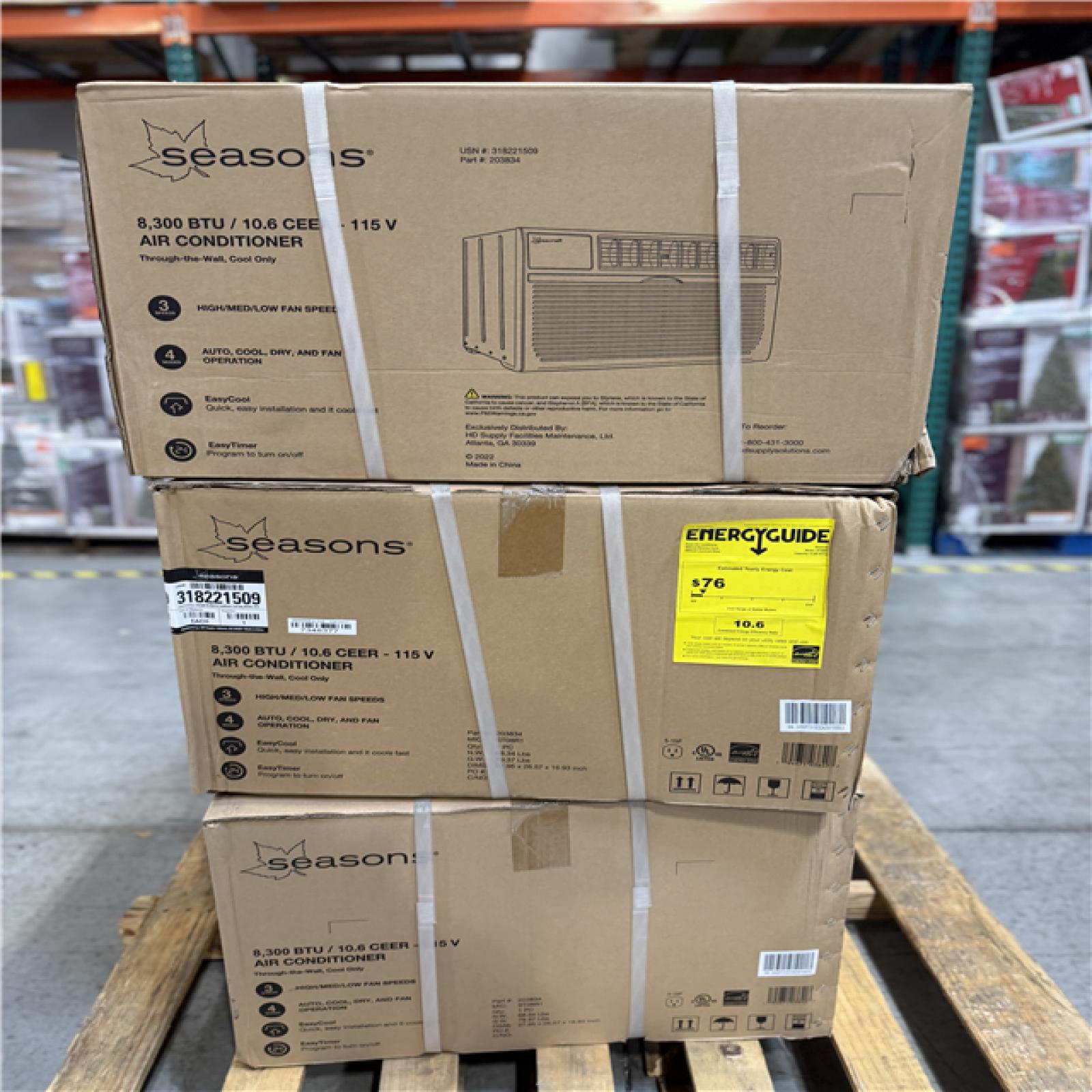 DALLAS LOCATION- SEASONS 8300 BTU AC PALLET (UNITS 3)