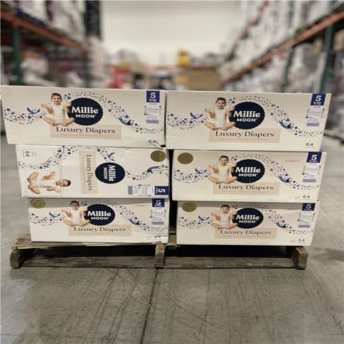 DALLAS LOCATION - Millie Moon Luxury Disposable Diapers - Size 5 PALLET-(24 CASES)