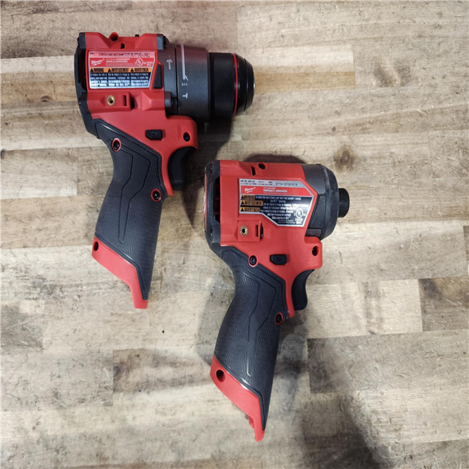 HOUSTON LOCATION - AS-IS Milwaukee FUEL 12-Volt Lithium-Ion Brushless Cordless Hammer Drill and Impact Driver Combo Kit
