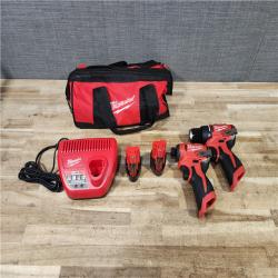 HOUSTON LOCATION - AS - IS Milwaukee 12-Volt Lithium-Ion Brushless Cordless Subcompact Drill and Impact Driver Combo Kit