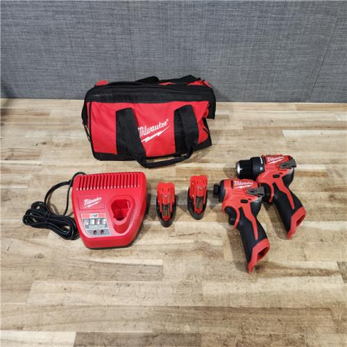 HOUSTON LOCATION - AS - IS Milwaukee 12-Volt Lithium-Ion Brushless Cordless Subcompact Drill and Impact Driver Combo Kit