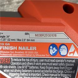 AS-IS Milwaukee FUEL 18-Volt Lithium-Ion Brushless Cordless Gen II 15-Gauge Angled Finish Nailer (Tool-Only)