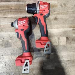 HOUSTON LOCATION - AS-IS Milwaukee M18 18V Lithium-Ion Brushless Cordless Compact Drill/Impact Combo Kit (2-Tool) W/(2) 2.0 Ah Batteries, Charger & Bag