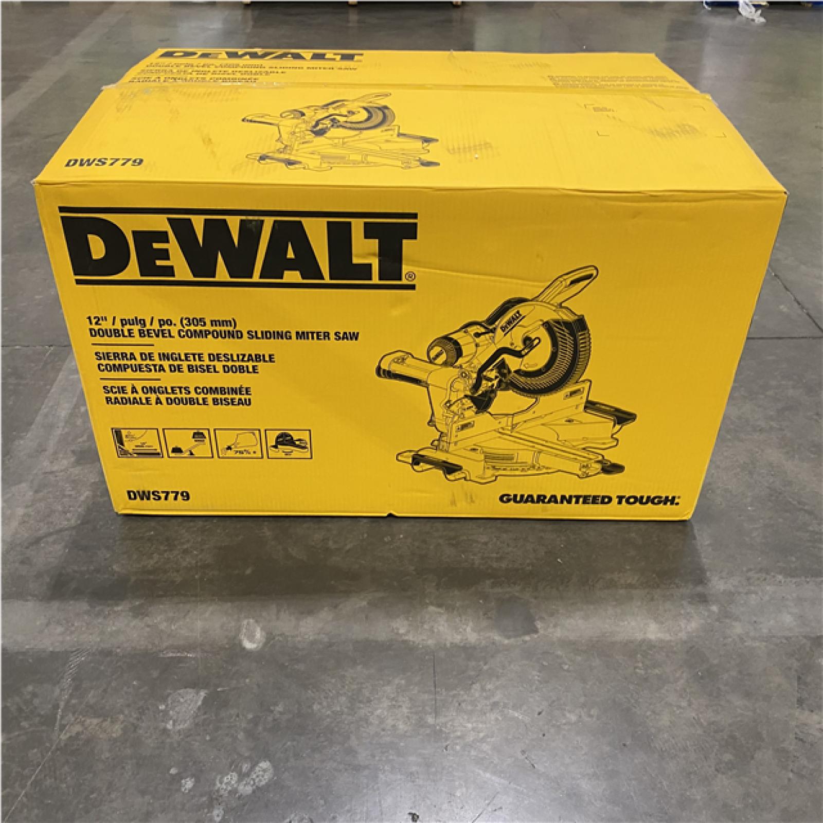 As-Is- DeWalt 15 Amps 12 in. Corded Dual-Bevel Sliding Compound Miter Saw