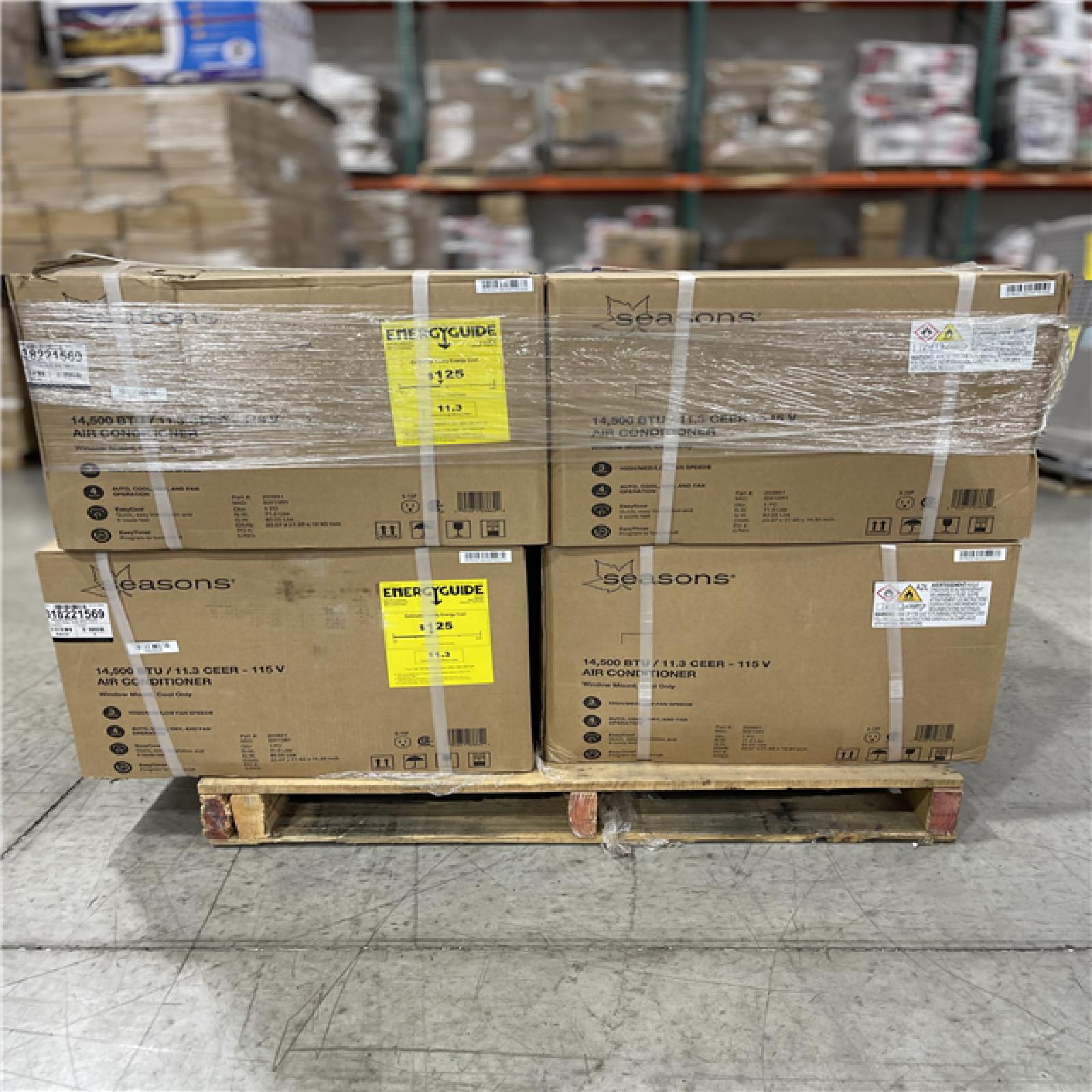 DALLAS LOCATION- Seasons® 14 500 BTU AIR CONDITIONER PALLET- (8 UNITS)