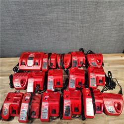 HOUSTON LOCATION - AS-IS MILWAUKEE BATTERY CHARGER PACK QTY - 16