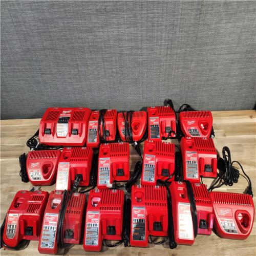 HOUSTON LOCATION - AS-IS MILWAUKEE BATTERY CHARGER PACK QTY - 16