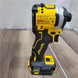 AS-IS DEWALT ATOMIC 20V MAX Lithium-Ion Cordless 1/4 in. Brushless Impact Driver Kit, 5 Ah Battery, Charger, and Bag