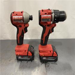 AS-IS - Milwaukee M18 18V Lithium-Ion Brushless Cordless Compact Drill/Impact Combo Kit