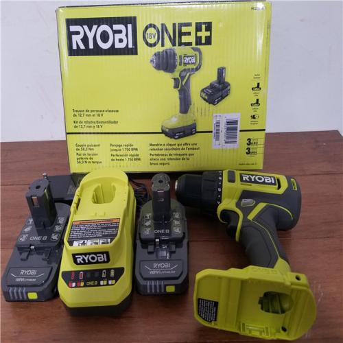 California NEW Ryobi One+ 18V 1/2 Drill/Driver Kit  includes (2) Batteries & Charger
