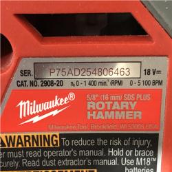 AS-IS Milwaukee FUEL 18V Lithium-Ion Brushless Cordless 5/8 in. SDS-Plus Rotary Hammer (Tool-Only)