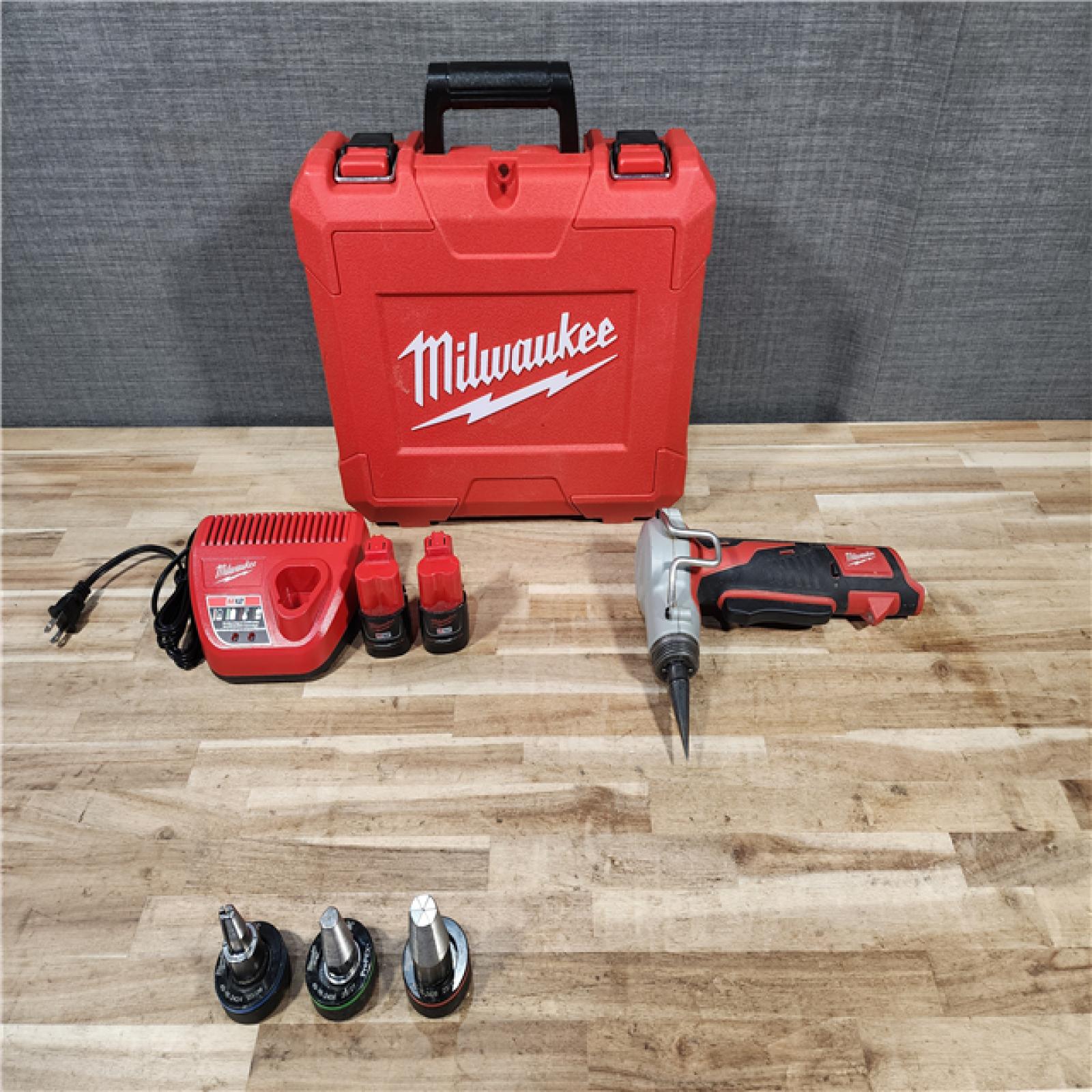 HOUSTON LOCATION - AS-IS M12 12-Volt Lithium-Ion Cordless PEX Expansion Tool Kit with (2) 1.5 Ah Batteries  (3) Expansion Heads and Hard Case