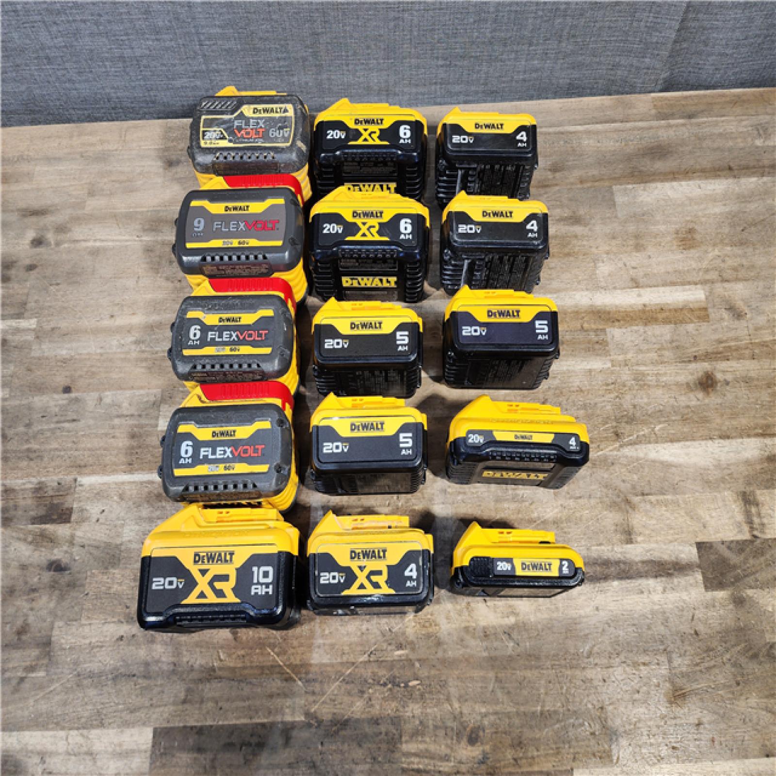 HOUSTON LOCATION - AS-IS DEWALT BATTERY PACK QTY - 15
