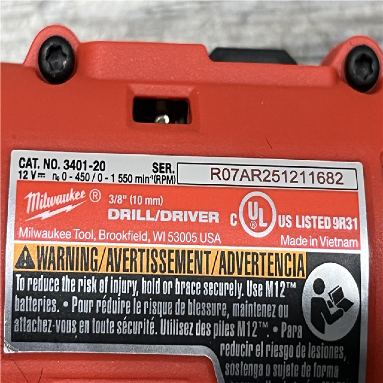 AS-IS Milwaukee 12-Volt Lithium-Ion Brushless Cordless Subcompact Brushless Drill Driver Kit