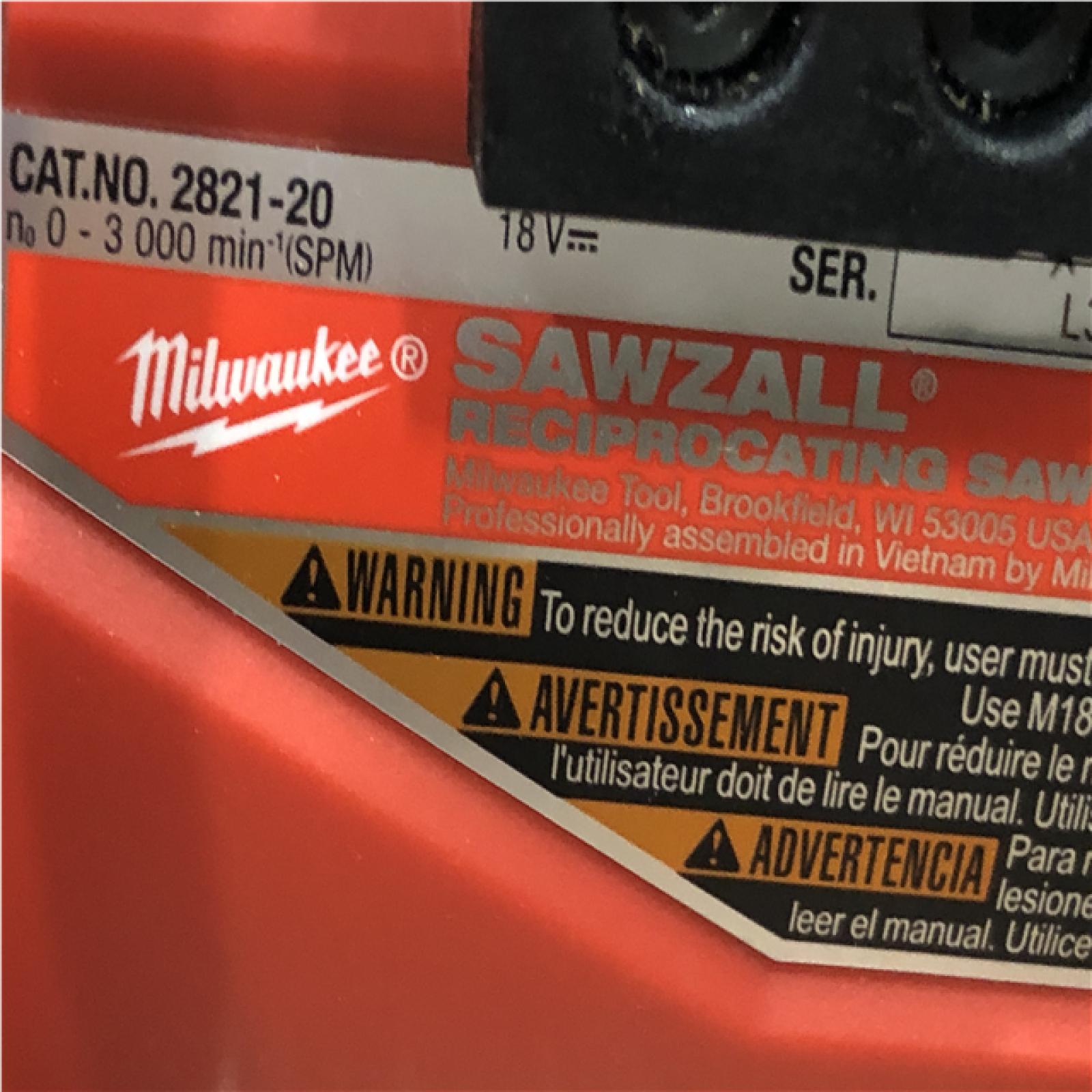 AS-IS Milwaukee FUEL GEN-2 18V Lithium-Ion Brushless Cordless SAWZALL Reciprocating Saw (Tool-Only)