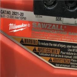AS-IS Milwaukee FUEL GEN-2 18V Lithium-Ion Brushless Cordless SAWZALL Reciprocating Saw (Tool-Only)
