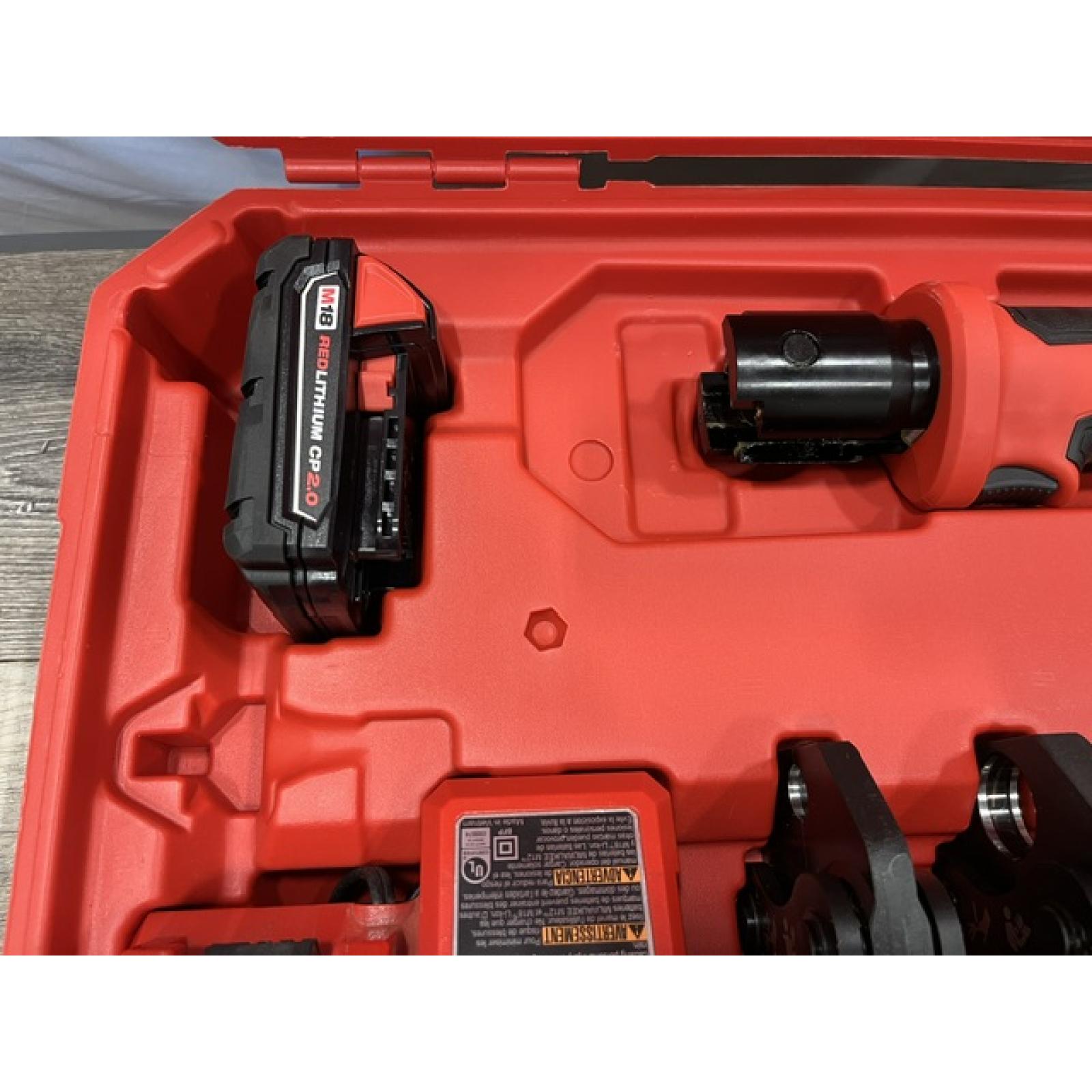 AS-IS Milwaukee 18V Lithium-Ion Cordless Short Throw PEX Press Tool Kit