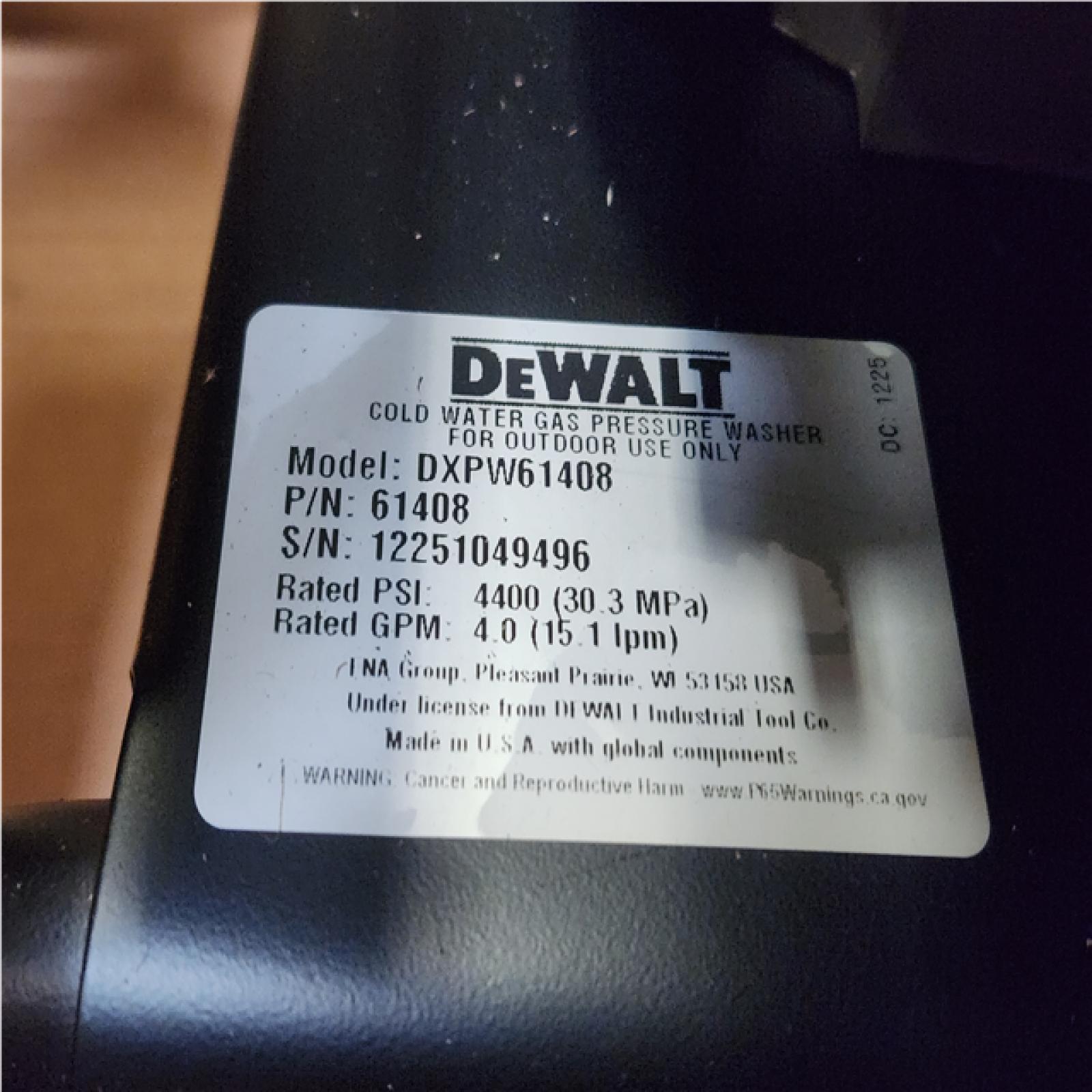 Phoenix NEW DEWALT 4400 PSI 4.0 GPM Gas Pressure Washer with 420cc Engine, Triplex Pump, Commercial Cold Water Power Washer
