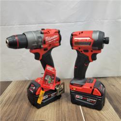 AS-IS Milwaukee M18 FUEL 18V Lithium-Ion Brushless Cordless Hammer Drill and Impact Driver Combo Kit (2-Tool) with 2 Batteries