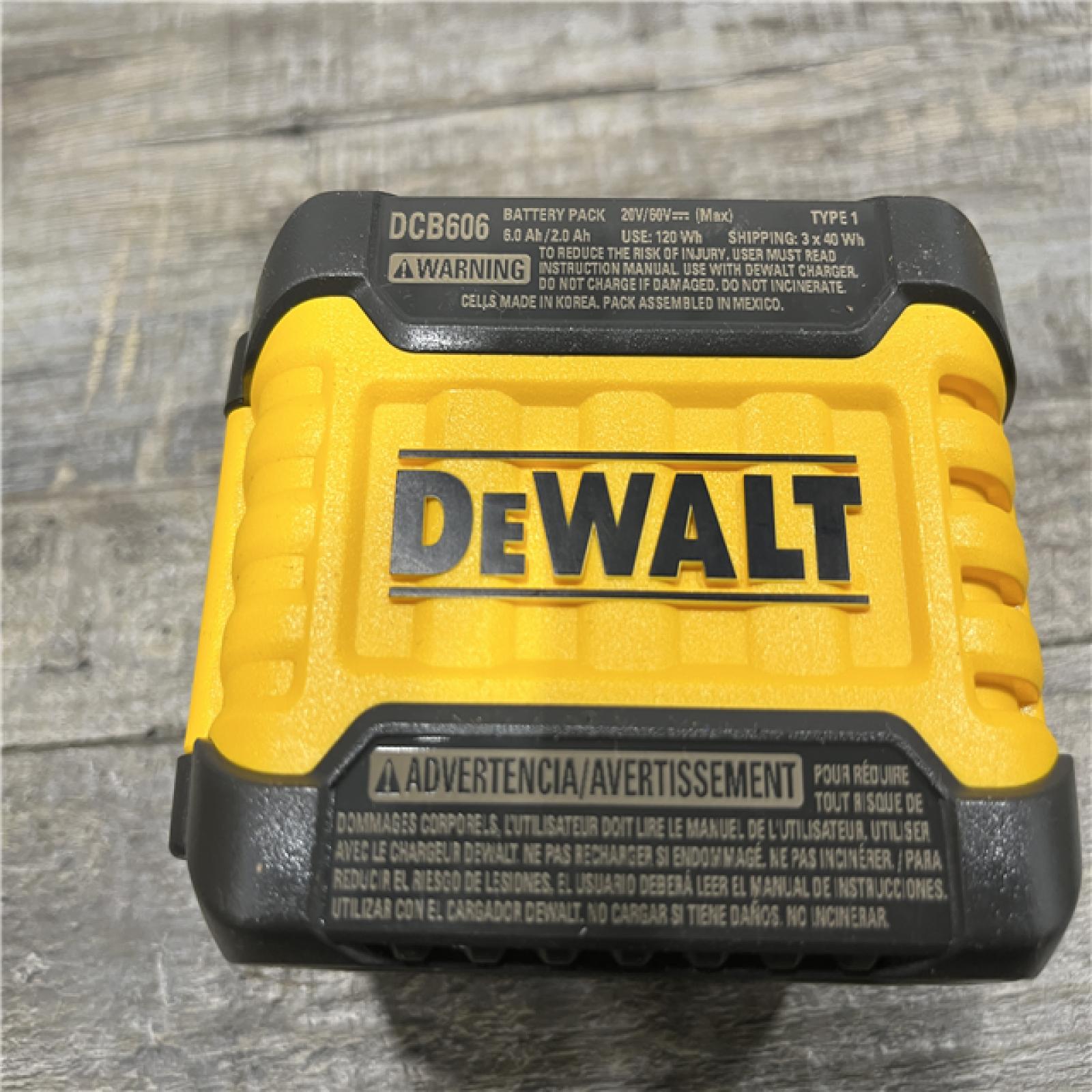 AS-IS DEWALT FLEXVOLT 20V/60V MAX Lithium-Ion 6.0Ah Battery Pack Kit