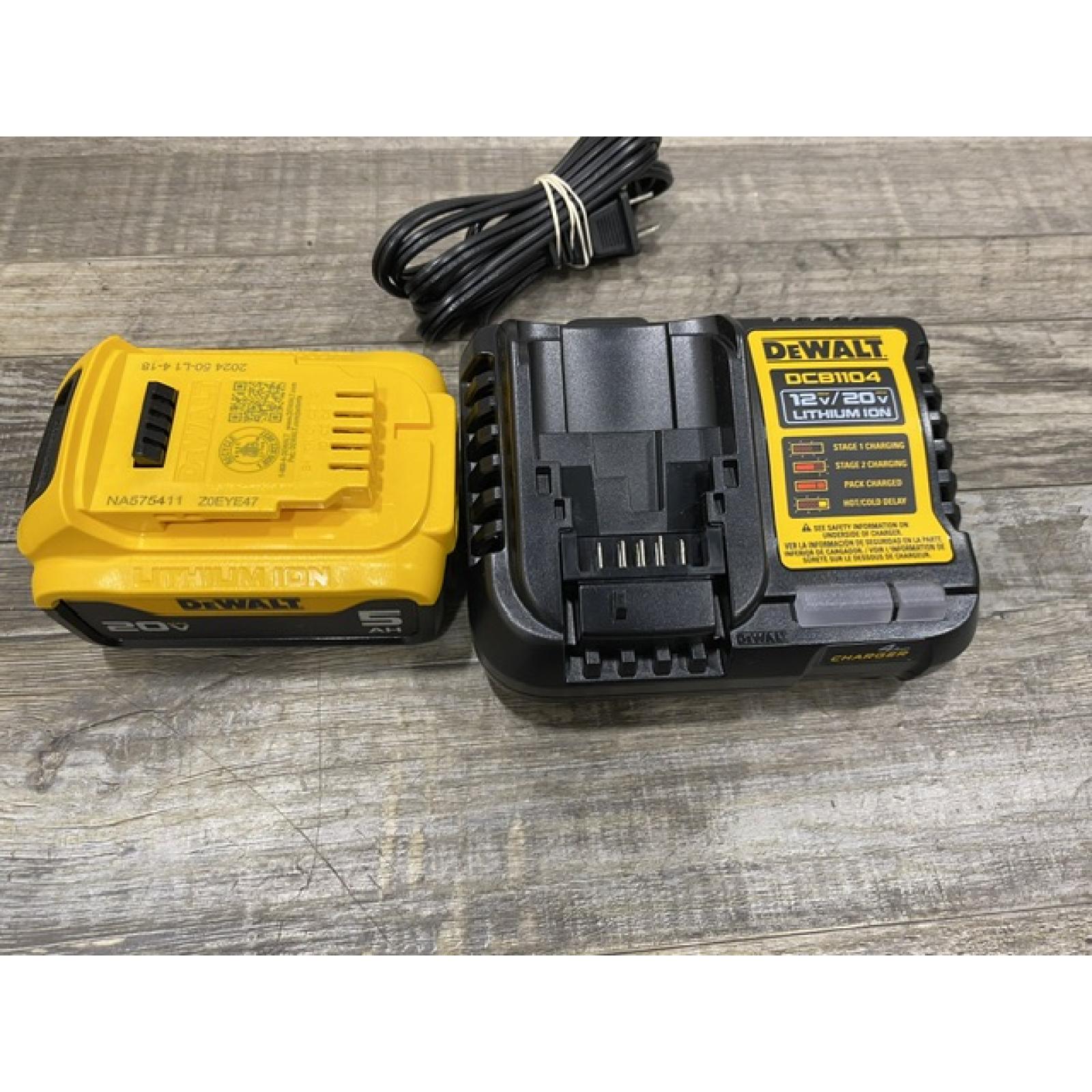 AS-IS DEWALT 20-Volt Maximum XR 5.0 Ah Battery Pack and Charger Kit