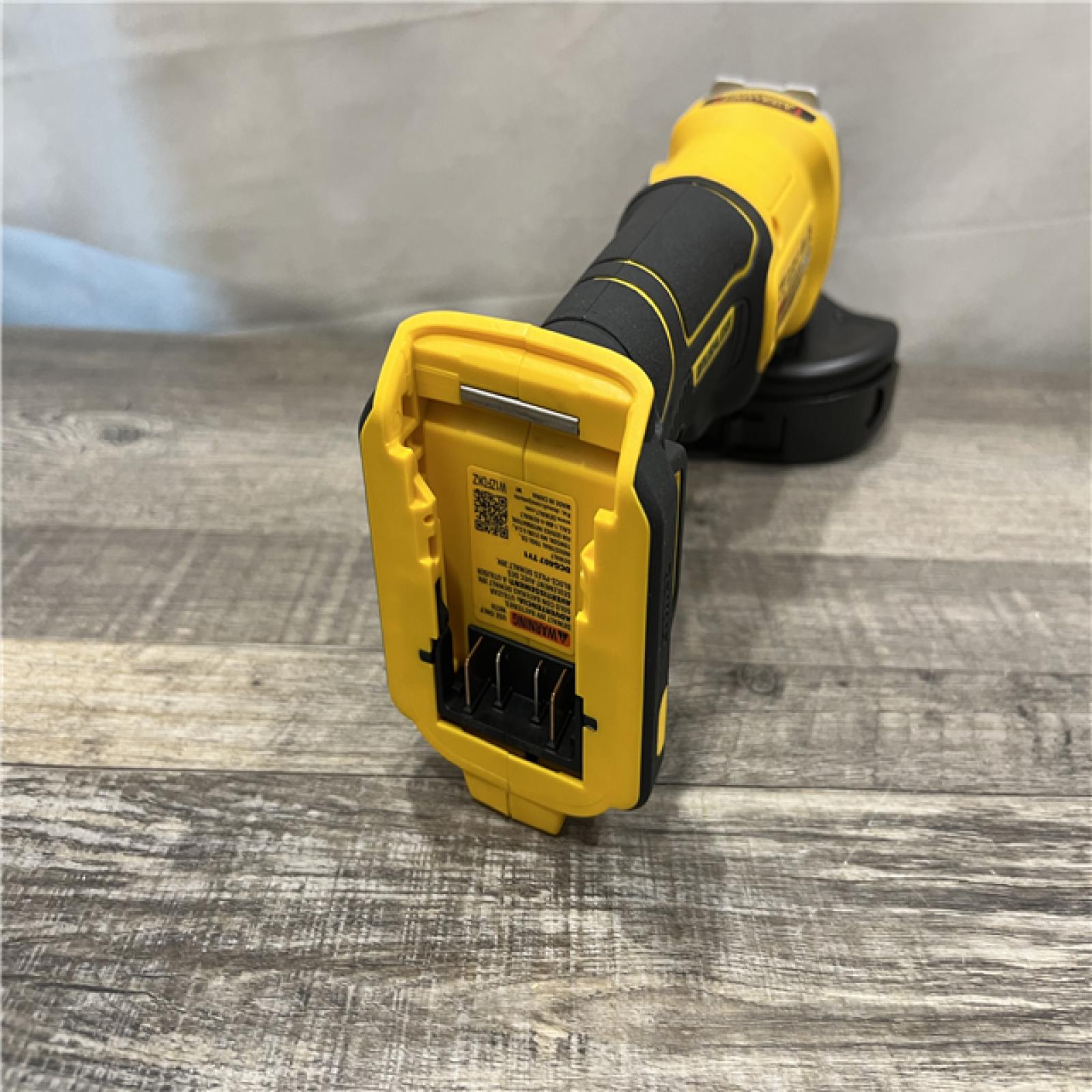 AS-IS DEWALT 20-Volt MAX Cordless Brushless 4-1/2 in. Angle Grinder with Slide Switch (Tool Only)