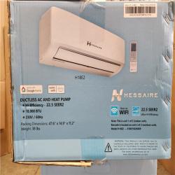 Phoenix Location NEW Hessaire DIY 22.5 SEER2 18,000 BTU Wi-Fi 1.5-Ton Ductless Mini Split Air Conditioner,Heat Pump, Variable Speed Inverter-208V/230V