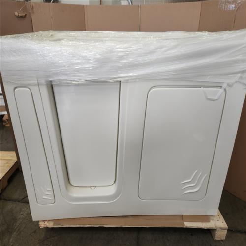 Phoenix NEW Universal Tubs Safe Premier Series 32 in. L x 60 in. W Left Side Drain Combination Jetted Bathtub in Biscuit with Fast Fill Faucet Set