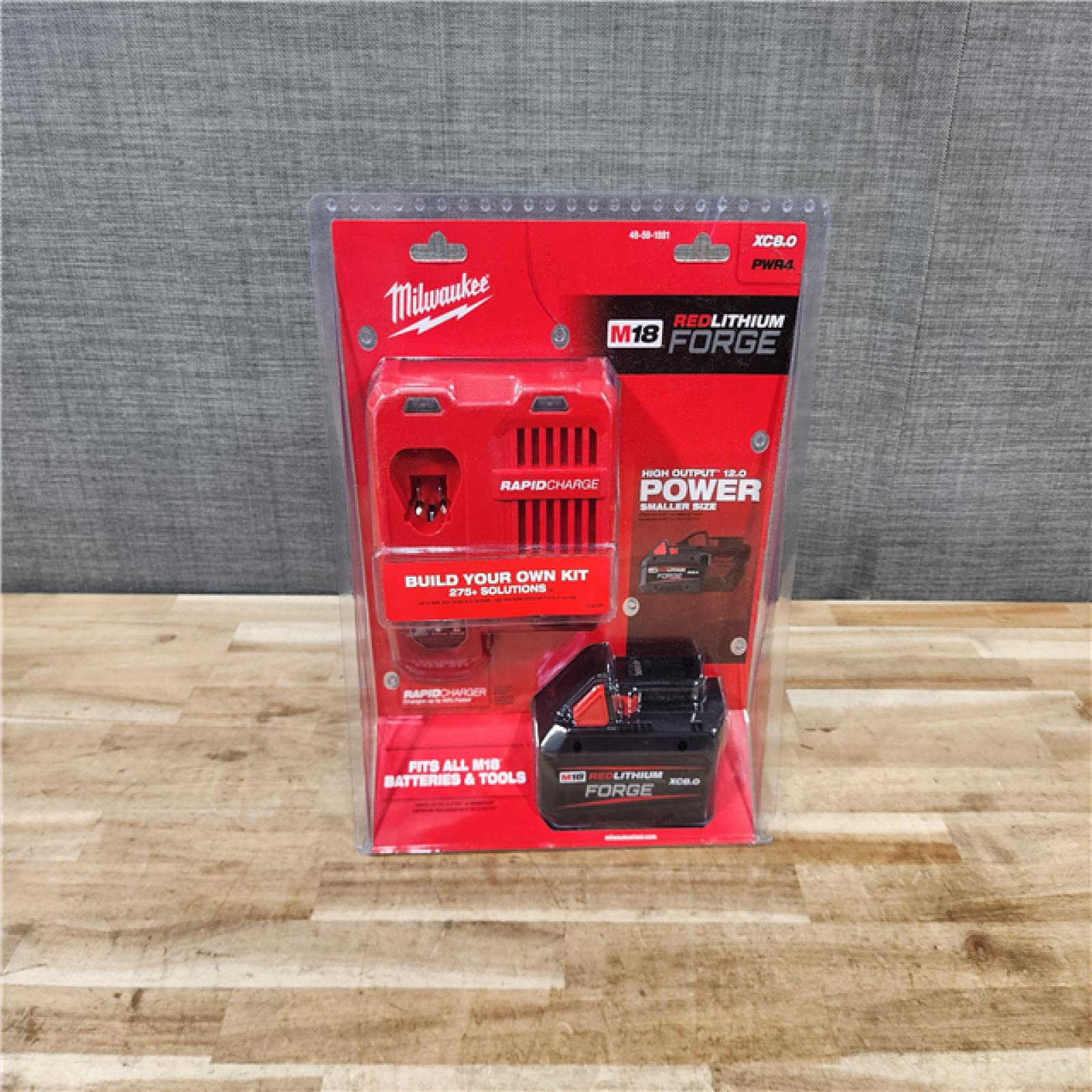 HOUSTON LOCATION - AS-IS (APPEARS LIKE NEW) Milwaukee 18-Volt Lithium-Ion REDLITHIUM FORGE Starter Kit with 8.0Ah Battery and Rapid Charger