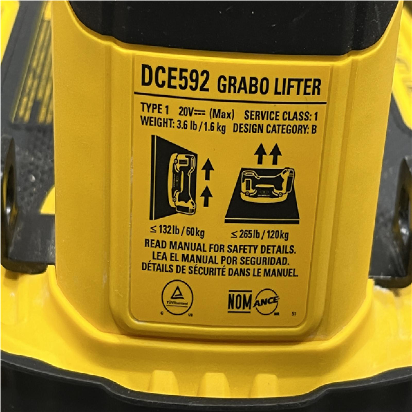 AS-IS DEWALT 20-Volt Max Lithium-Ion Cordless GRABO Lifter Kit