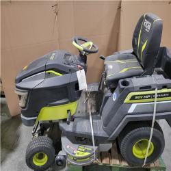 CALIFORNIA AS-IS RYOBI BRUSHLESS 80V 42 SIT DOWN RIDING LAWN MOWER