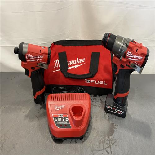 AS-IS - Milwaukee M12 FUEL 12-Volt Lithium-Ion Brushless Cordless Hammer Drill and Impact Driver Combo Kit