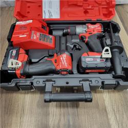 AS-IS  Milwaukee M18 FUEL 18V Lithium-Ion Brushless Cordless Hammer Drill and Impact Driver Combo Kit (2-Tool) with 2 Batteries
