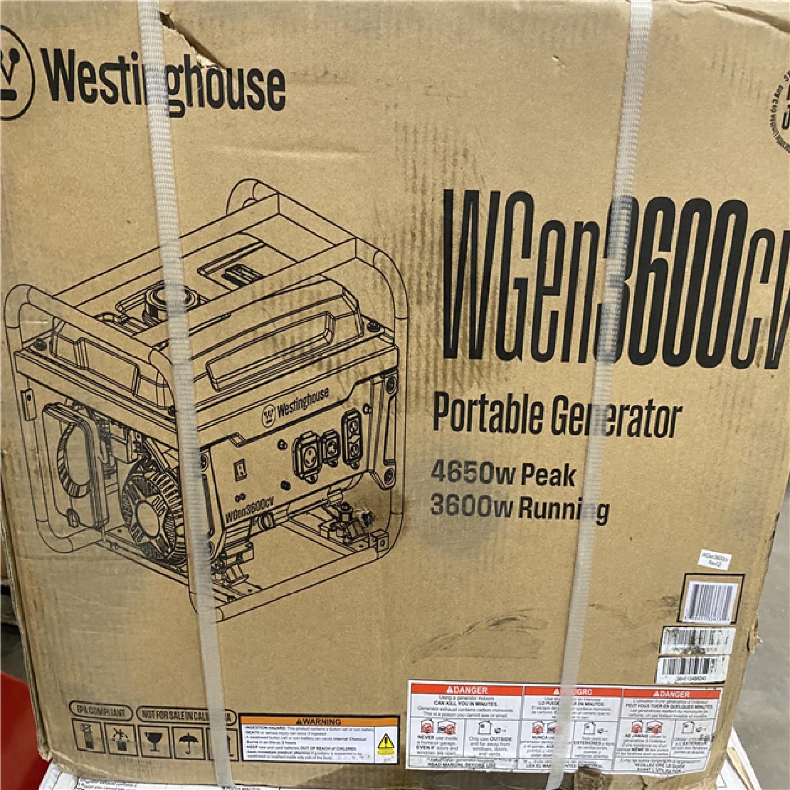 Dallas Location -NEW- Westinghouse 4,650/3,600-Watt Gas Powered Portable Generator