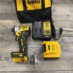 AS-IS DEWALT 20-Volt Maximum XR Lithium-Ion Cordless Brushless 1/4 in. 3-Speed Impact Driver Kit