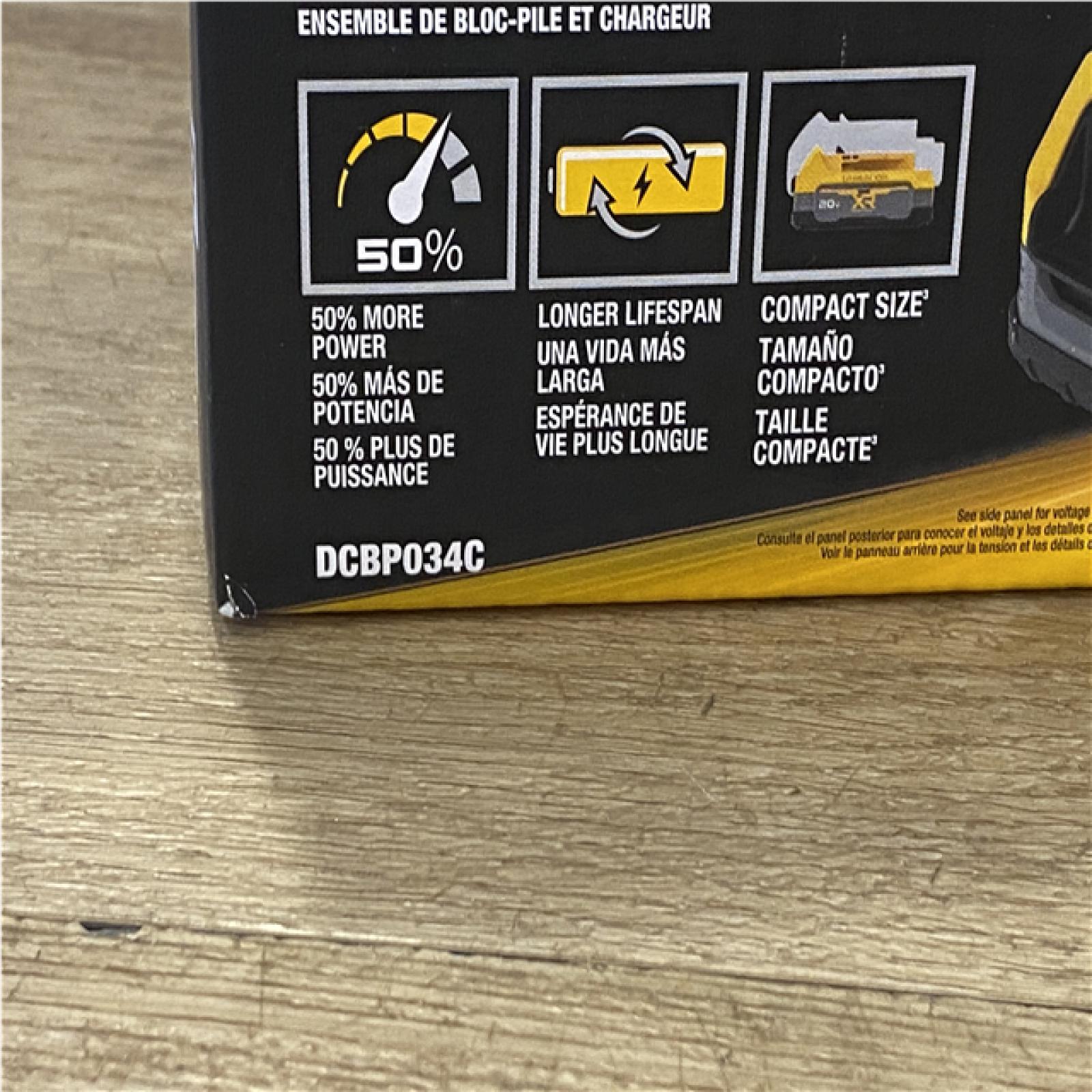 AS-IS DEWALT 20V MAX XR POWERSTACK Lithium-Ion Battery Starter Kit with 1.7Ah Battery and Charger