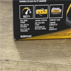 AS-IS DEWALT 20V MAX XR POWERSTACK Lithium-Ion Battery Starter Kit with 1.7Ah Battery and Charger