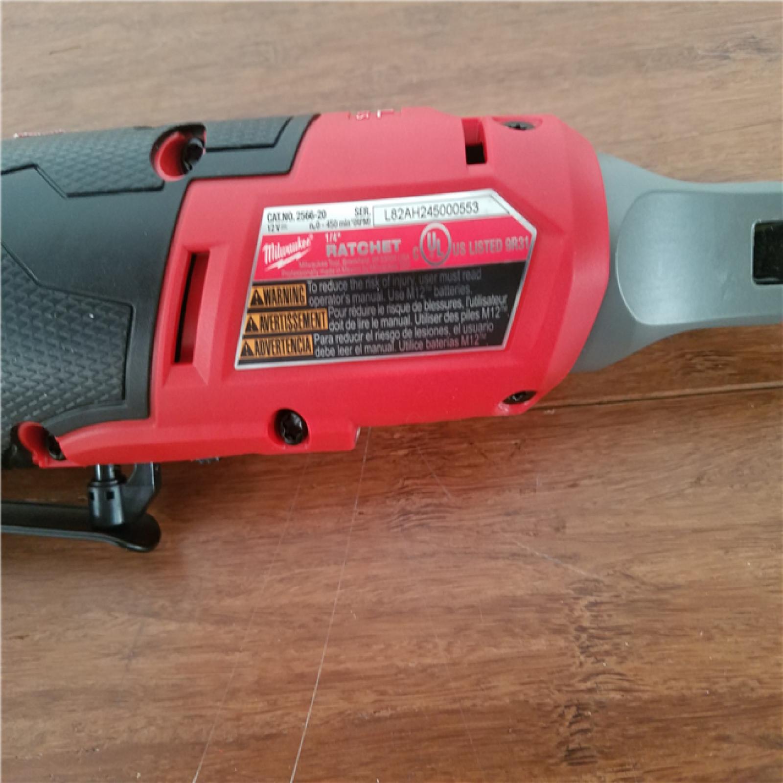 CALIFORNIA NEW MILWAUKEE M12 1/4 HIGH SPEED RATCHET (Tool Only)