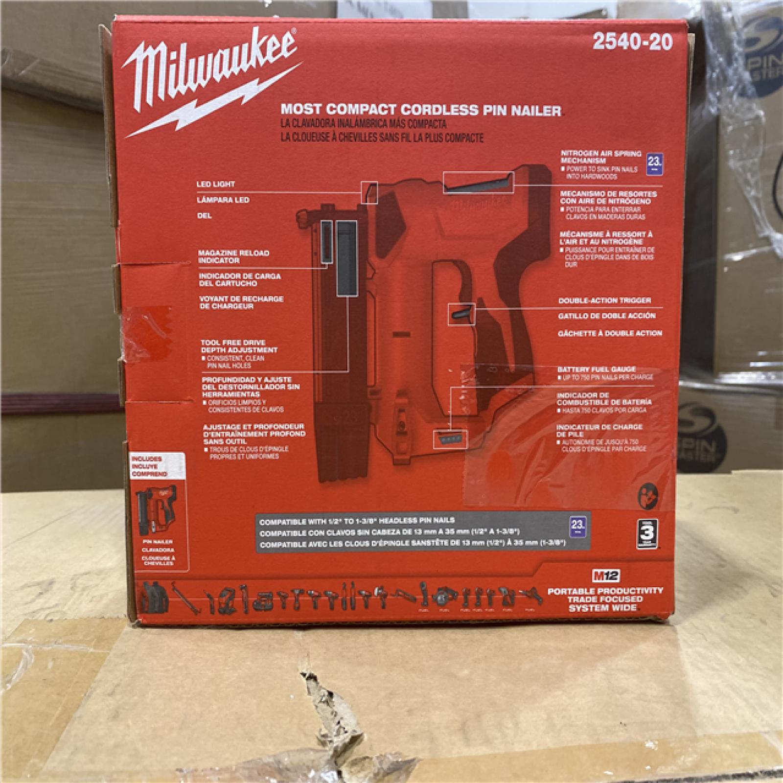 Milwaukee M12 12-Volt 23-Gauge Lithium-Ion Cordless Pin Nailer Kit with M12 12-Volt Lithium-Ion Cordless 3/8 in. Crown Stapler