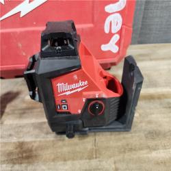 HOUSTON LOCATION - AS-IS Milwaukee-3632-21 M12 Green Beam Laser 360° 3-Plane Kit