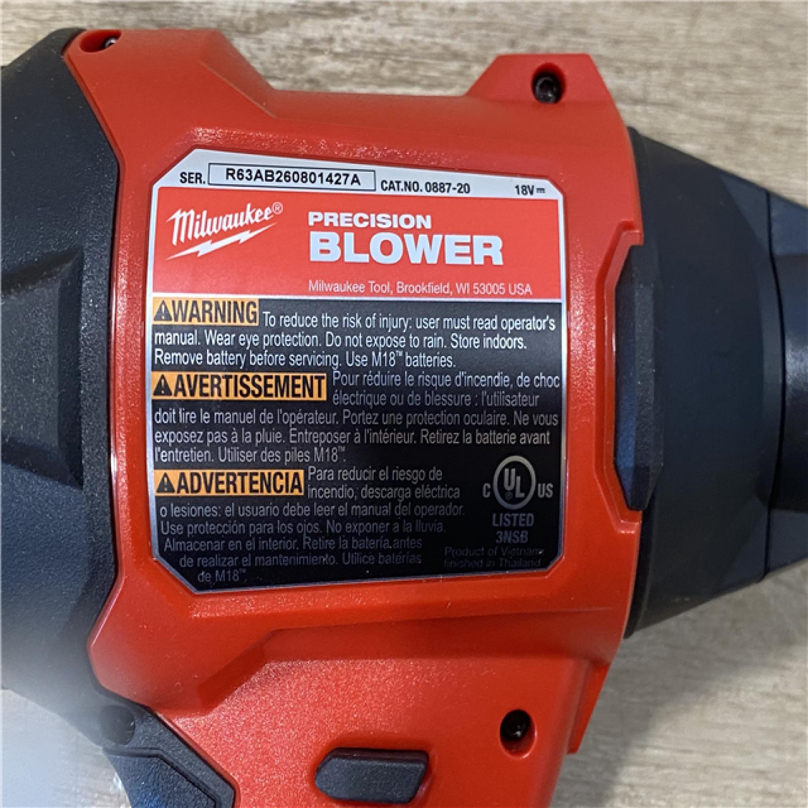 AS-IS Milwaukee 18V Lithium-Ion 570 MPH Brushless Cordless Precision Blower (Tool-Only)