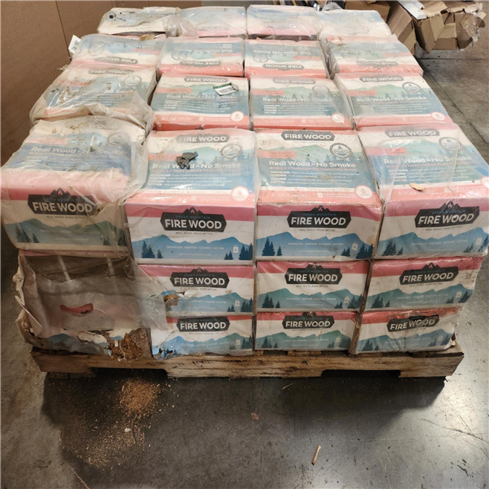 Phoenix NEW GREEN MOUNTAIN FIRE WOOD 4 Pack of 48 bundle Firewood 100% Real Wood Pallet