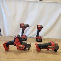 AS-IS- Milwaukee FUEL18-Volt Lithium-Ion Cordless (4-Tool) Combo Kit