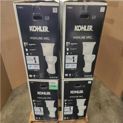 Phoenix NEW 6 KOHLER Highline Arc 2-Piece 1.28 GPF Single Flush Elongated Toilet in White (Seat Included) MUST INSPECT ON SITE